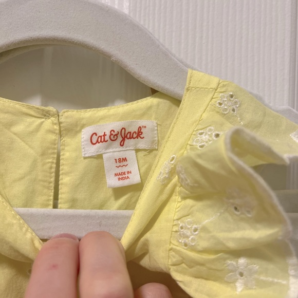 Yellow Eyelet Ruffle Dress - Picture 5 of 5